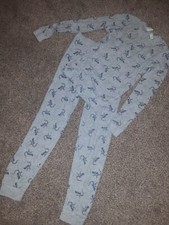 Boys Size 12 Circo Sleep Wear Matching Top  Bottoms Lizard Pattern Gray Pajamas