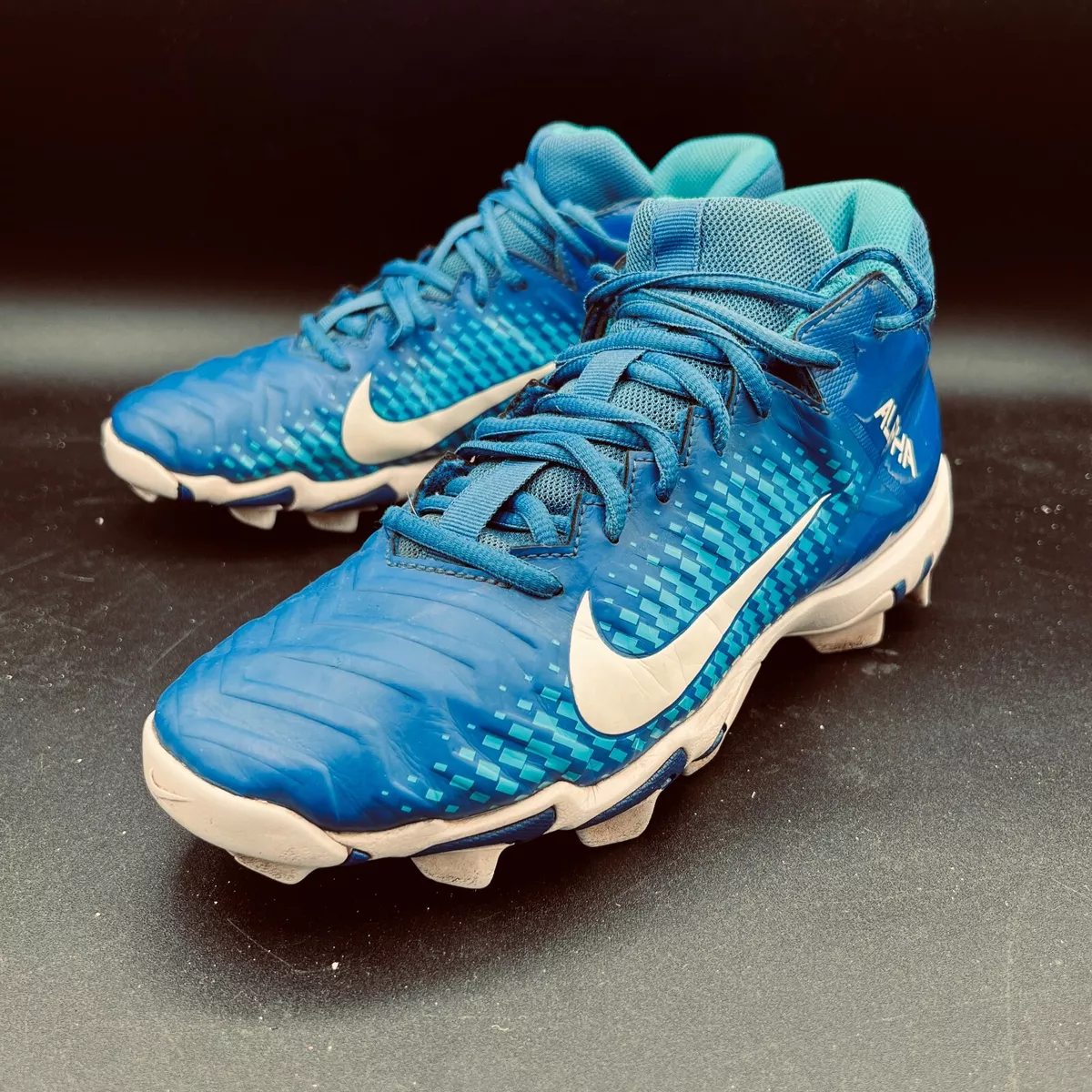 Nike Mens Alpha Menace 2 Shark AQ7653 400 Blue Football Cleats Size 8 S8