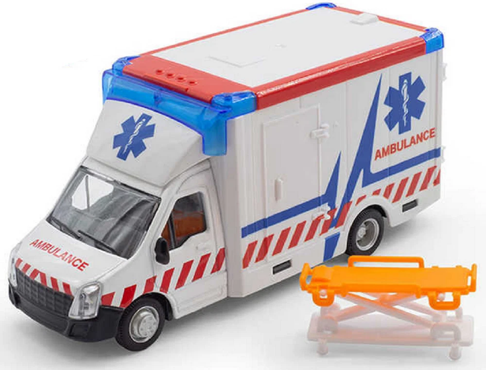 AMBULANCE BURAGO AVEC CIVIÈRE - 32266 VÉHICULE CAMION D'EXPLOITATION JOUET  URGEN