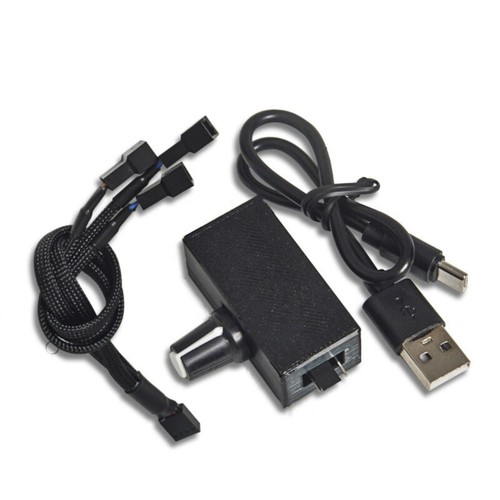 Adjustable Speed USB Fan Controller 8W Power Adapter 12V 4Pin Cable Splitter - Afbeelding 16 van 18