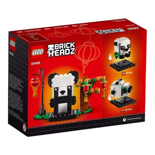 Brand New Factory Sealed LEGO 40466 Brickheadz Panda Bear & Baby Pandas Retired - Picture 2 of 2