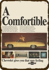 1968 Chevrolet Impala Ss Convertible Car Vntg-look Decorative Replica Metal Sign