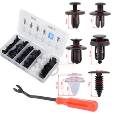 100 Clips Auto Push Pin Rivet Bumper Fastener Door Panel Retainer 6 Size + Tool