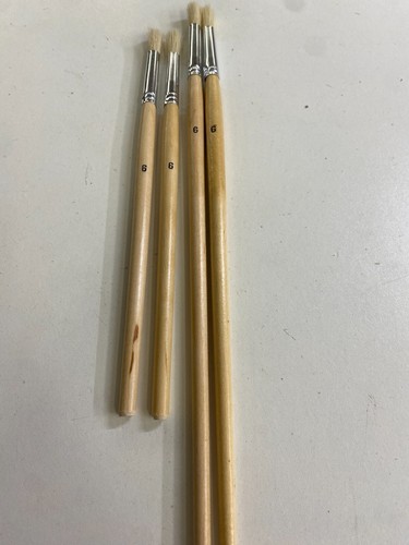 Round Artists Paint Brushes Fitch Wooden Number No. 6 Long Thin 8mm Cheap - Picture 10 of 24