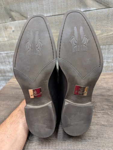 Di Bianco SPQR Manzoni schwarz Leder Slipper elegante Halbschuhe Herren 7,5 - Bild 7 von 9