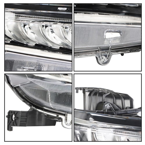 Single RH Side For 2018-2021 Honda Accord Headlight Replacement LED Clear Lens - Picture 9 of 12