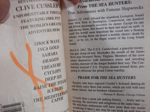 The Sea Hunters : by Clive Cussler & Craig Dirgo 1997 PB,) 5133 - Picture 2 of 4