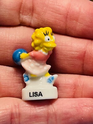 Tiny The SIMPSONS  Lisa Simpson Porcelain French feve Figurines Miniatures