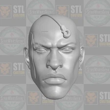 Age of Apocalpse Bishop v1 custom head for 1:6 1:10 1:12 1:18 action figures