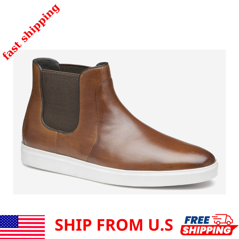 Brown Hand-Stained Full Grain Brody Chelsea Boot for Men - Size 10.5