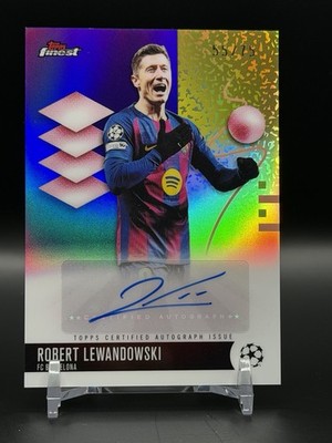 2025-26 Topps Finest UEFA Club Competitions Robert Lewandowski Auto /75