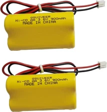 3.6V 900mAh Ni-Cd Exit Sign Emergency Light Battery Pack Compatible Yellow 