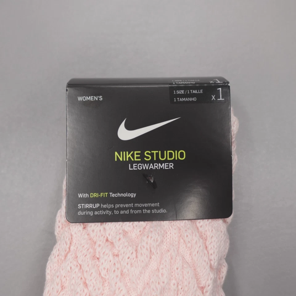 Calentadores de piernas con estribos rosa Nike Studio Dri-Fit para mujer OSFM SX7829-682 Foto 2 de 4