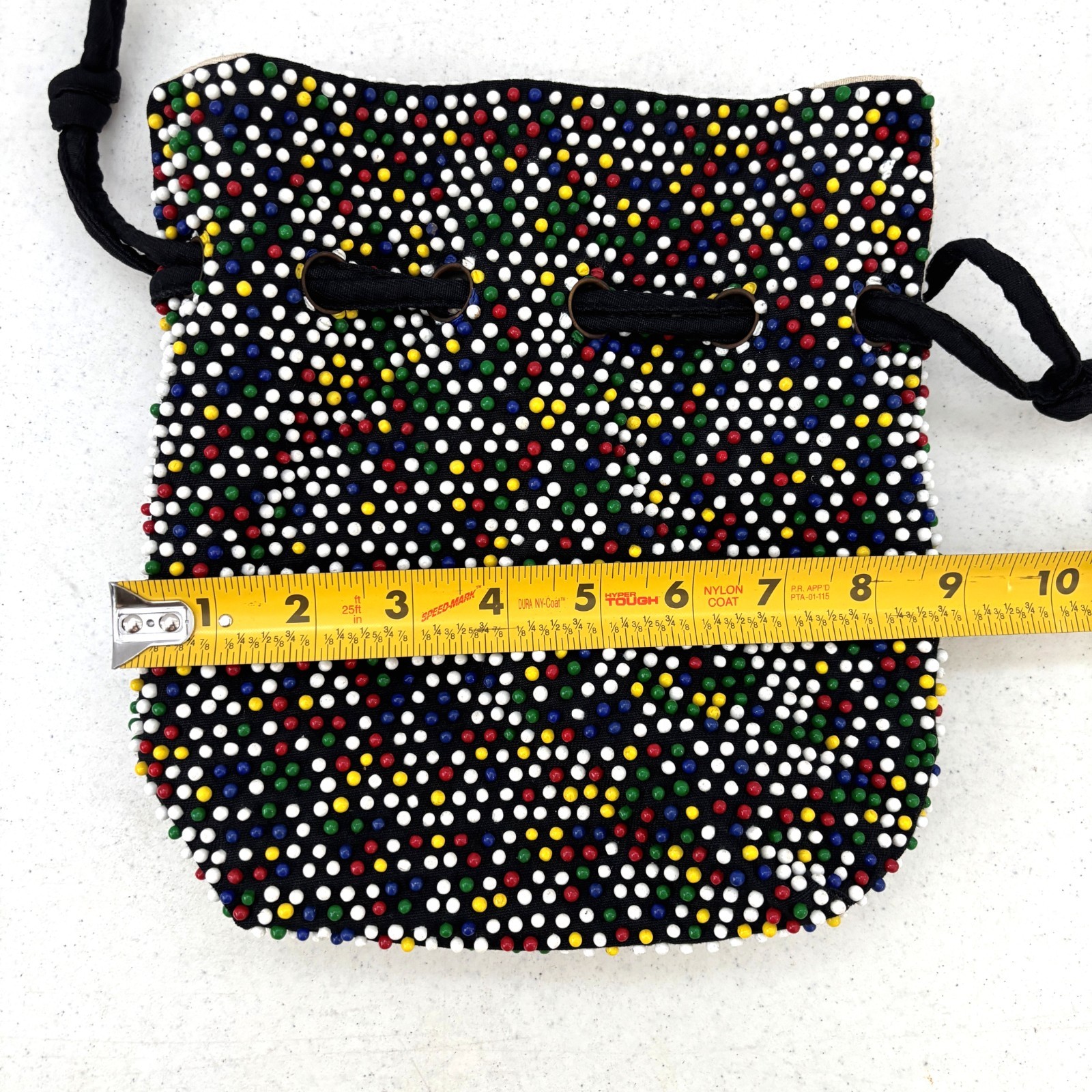 Candy Dot Drawstring Purse Reversible Vintage 60s… - image 4