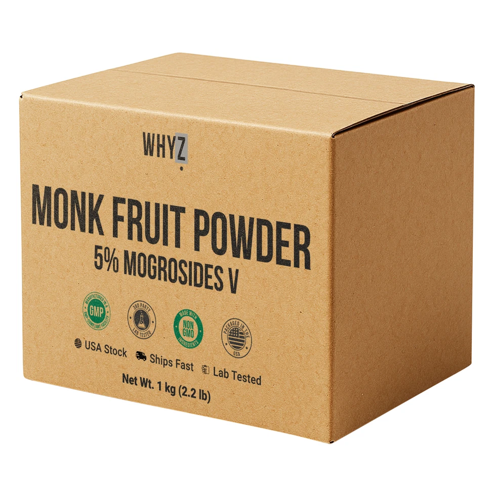 Whyz Bulk Monk Fruit Sweetener 5 lbs, No Erythritol, Mogroside V 5%, USA Stock - Image 2 of 4