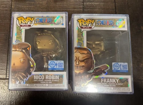 Funko Pop! One Piece - Nico Robin & Franky Bronze Statue w/Hard Stacks Sealed