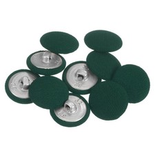 10pcs Fabric Cloth Covered Button 20mm Metal Round Sewing Buttons Army Green