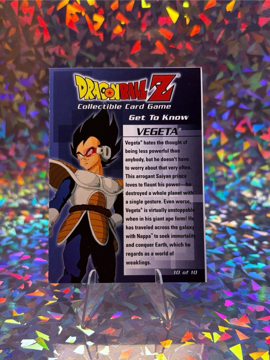 Dragon Ball Z TCG - Get To Know Vegeta - Trunks Saga Insert