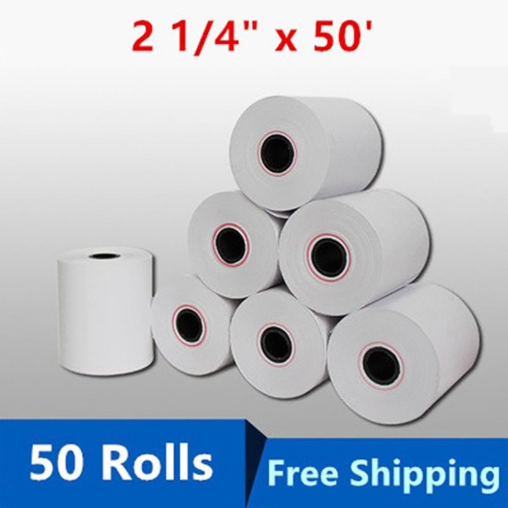 50 Rolls Case 2 1/4" x 50' Thermal Credit Card & Cash Register POS Receipt Paper