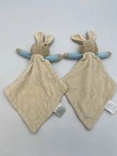 Beatrix Potter Peter Rabbit Comforter Blanket Soft Toy Blue Jacket