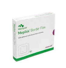 Mepilex Border Flex Silicone Foam Dressing 6" x 6" Molnlycke 595400 - 5/Box