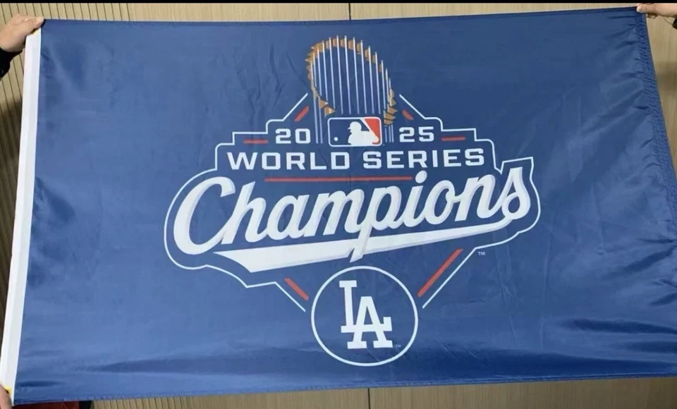 Los Angeles Dodgers Fans 3x5 FT Flag 2025 World Series Champions FAST SHIPPING! - Image 2 of 2