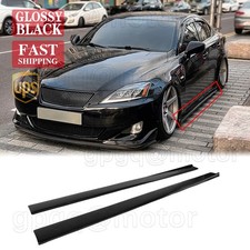 For Lexus Is250 Is350 2006-13 V Style Gloss Black Side Skirt Extension Splitter