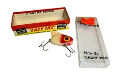 Vintage Kautzky LAZY IKE SHARK Fishing Lure Sail Fish Red 200 RW Original Box