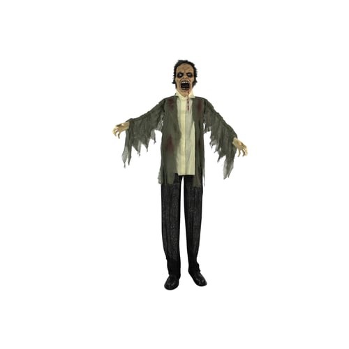 Haunted Hill Farm Life-Size 5.3 Ft. Poseable Zombie with Lights and Sound