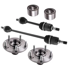 Front LH+RH CV Axle Shaft&Wheel Hubs Bearings Assy for Honda Civic 1.8L 2006-11