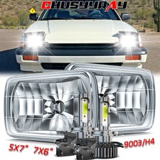 NEW 2026 For Honda Accord 1986-1989 Pair 5x7" 7x6" LED Headlights Hi/Lo Beam