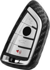 Key Fob Case Carbon Fiber Pattern Silicone Cover Compatible with BMW X1 X2 X3 X5