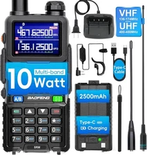 5RM Ham Radio 10W High Power, Long Range Walkie Talkies Handheld NOAA Emergency