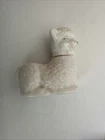 Vintage Avon White Lamb Milk Glass Perfume Bottle Figurine Empty