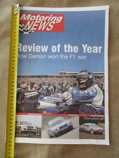 Motorring News  - Rückschau - Dezember 1996 - english Version Review