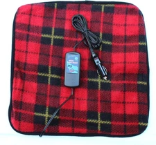 Trillium Worldwide Car Cozy 2 12-Volt Heated Mini Travel Pad, Red Plaid, 