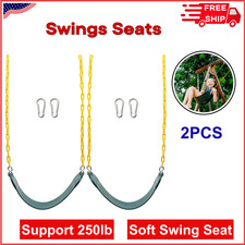 2PCS Swings Seats Heavy Duty With 66" Chain, Playground Swing Set Accessories