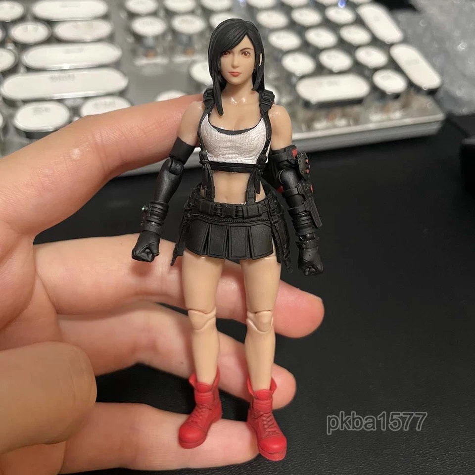 Delicada figura de acción pintada de 3,75" pelo largo mujer soldado juguete regalo de Navidad Foto 3 de 4