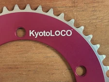 NOS Sugino Kyotoloco Zen Messenger Chainring 46t 130bcd 1/8" Red Track Japan