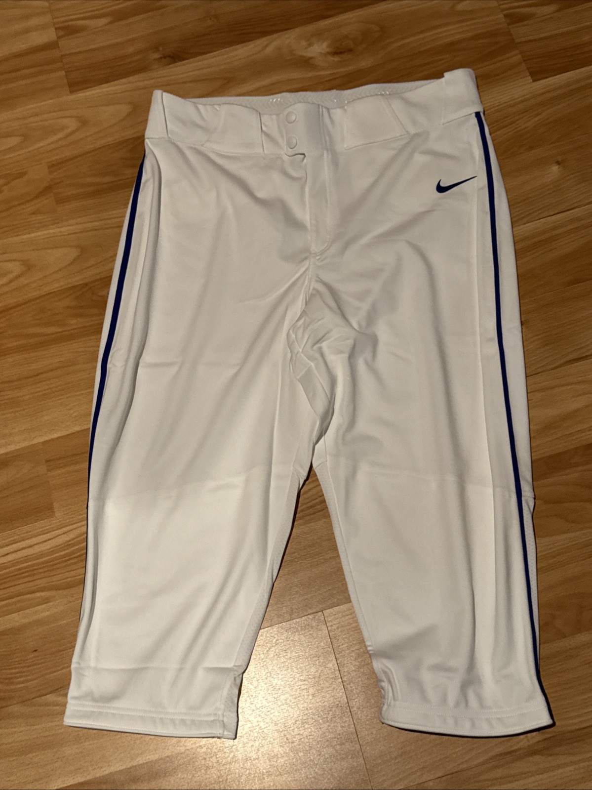 Nike Vapor Select High White/Blue Piped Baseball Pants Men's Size Large MLB Pant