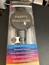 NEW Singing Machine Karaoke Party Microphone with Bluetooth and Speaker Bin KK