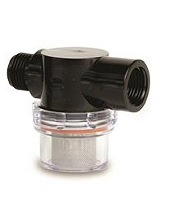 SHURFLO RV Trailer Pump Filter Fresh Water Strainer (1) Black 