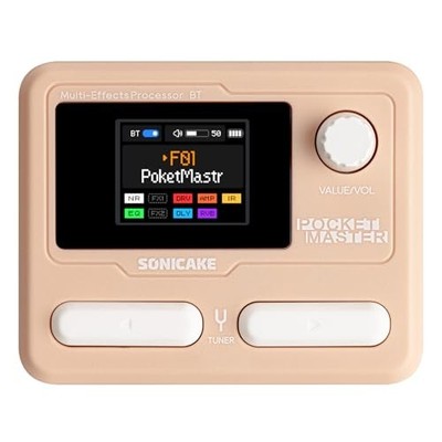 SONICAKE Pocket Master Gitarre Bass Multieffekt Verstärker IR Cabinet OTG BT