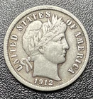 1912-P Barber Dime 90% Silver ^^ Very Fine Condition