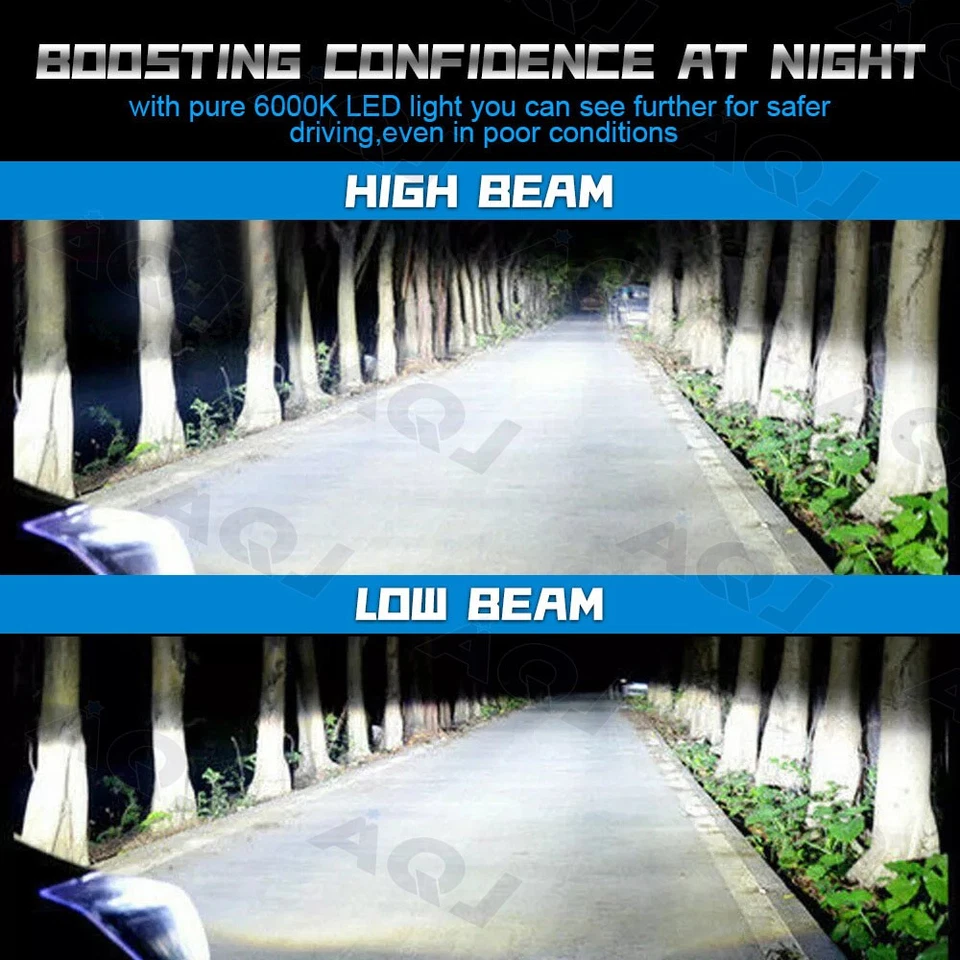 6Pcs LED Headlight Hi Lo+Fog light Bulb kit For Mercedes-Benz SL63 AMG 2009-2012 Foto 4 de 4