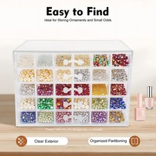 5-layer Drawer Acrylic Clear Organizer Box 120 Grids Nail Art Storage Case NEW