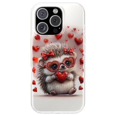 Design Case For Apple iPhone (16,15,14,13,12,11,X,8,7),Cute Hedgehog Print