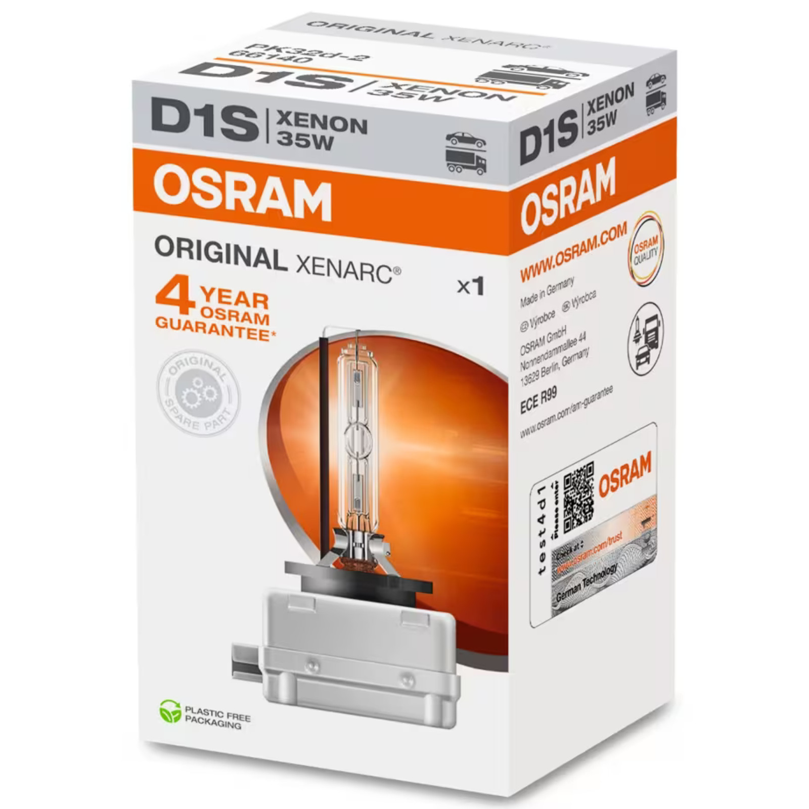 OSRAM D1S 35W Xenarc Headlight Bulb Halogen Light Original Spare Part 4500k
