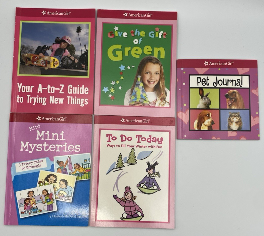 American Girl Doll Mini Activity Book Lot 5 Mini Mysteries Pet Journal 2005 2008