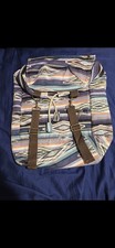 Patterned Multicolor Backpack, Laptop Compartment, Adjustable Straps